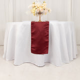 12x108inch Burgundy Lamour Satin Table Runner