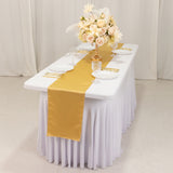 12x108inch Champagne Lamour Satin Table Runner