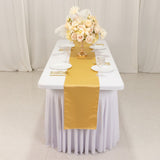 12x108inch Champagne Lamour Satin Table Runner