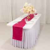 12x108inch Fuchsia Lamour Satin Table Runner