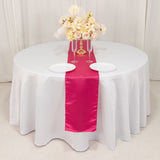 12x108inch Fuchsia Lamour Satin Table Runner