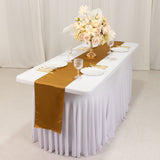 12x108inch Gold Lamour Satin Table Runner