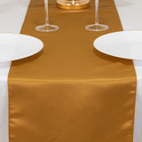 12x108inch Gold Lamour Satin Table Runner