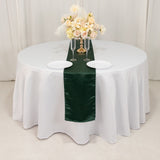 12x108inch Hunter Emerald Green Lamour Satin Table Runner