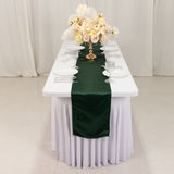 12x108inch Hunter Emerald Green Lamour Satin Table Runner