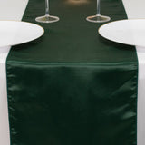 12x108inch Hunter Emerald Green Lamour Satin Table Runner