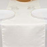 12x108inch Ivory Lamour Satin Table Runner