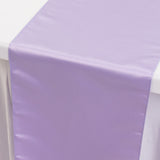 12x108inch Lavender Lilac Lamour Satin Table Runner#whtbkgd