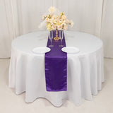 12x108inch Purple Lamour Satin Table Runner