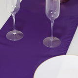 12x108inch Purple Lamour Satin Table Runner