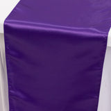 12x108inch Purple Lamour Satin Table Runner#whtbkgd