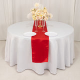 12x108inch Red Lamour Satin Table Runner