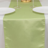 12x108inch Sage Green Lamour Satin Table Runner