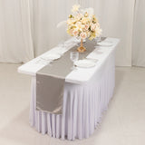 12x108inch Silver Lamour Satin Table Runner