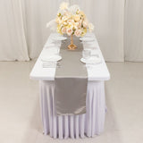 12x108inch Silver Lamour Satin Table Runner