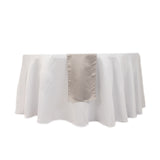 12x108inch Silver Lamour Satin Table Runner