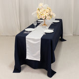 12x108inch White Lamour Satin Table Runner