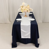 12x108inch White Lamour Satin Table Runner