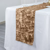 12x108inch Taupe 3D Leaf Petal Taffeta Fabric Table Runner