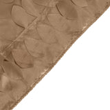 12x108inch Taupe 3D Leaf Petal Taffeta Fabric Table Runner#whtbkgd