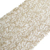 12x108inch Gold Sequin Mesh Schiffli Lace Table Runner, Sparkly Wedding Table Decoration#whtbkgd