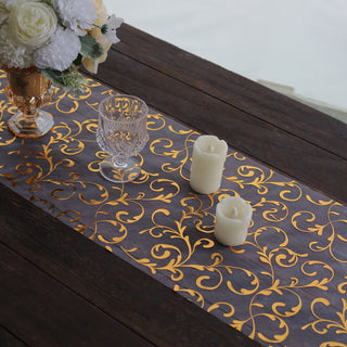 Add a Regal Touch with the Metallic Gold Sheer Organza Table Runner