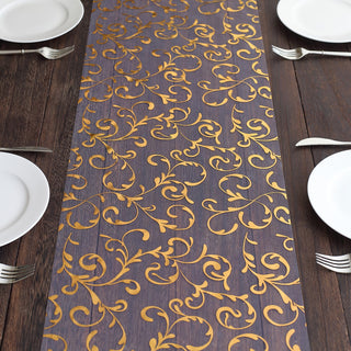 Add a Touch of Glamour with the Metallic Gold Sheer Organza Table Runner
