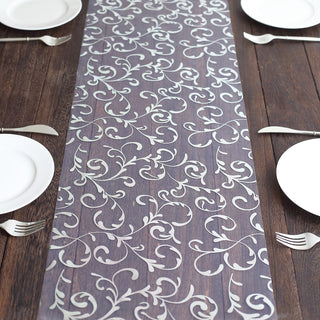 Add Elegance to Your Table with the Silver Organza Table Runner