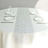 Metallic Silver Glitter Mesh Polyester Table Runner