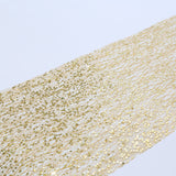 Metallic Gold Sequin Mesh Polyester Table Runner - 11x108inch