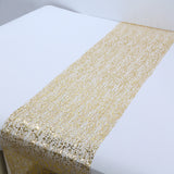 Metallic Gold Sequin Mesh Polyester Table Runner - 11x108inch