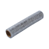 Silver glitter wrapping paper roll on a plain backdrop. #whtbkgd