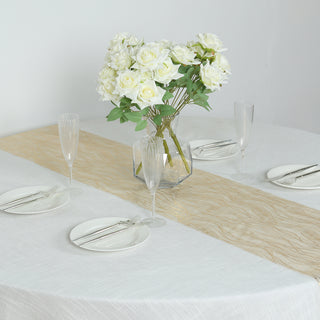 <span style="background-color:transparent;color:#000000;">Effortless Elegance With Gold And Gold Table Runner</span>