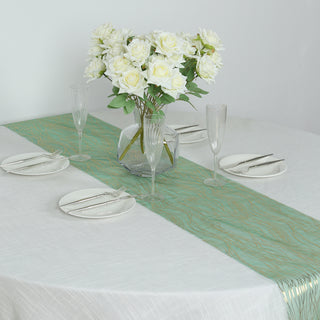 <span style="background-color:transparent;color:#000000;">Effortless Elegance With Hunter Green And Gold Table Runner</span>