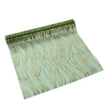 5 Pack Hunter Emerald Green Mesh Organza Table Runners with Gold Foil Water Wave Pattern