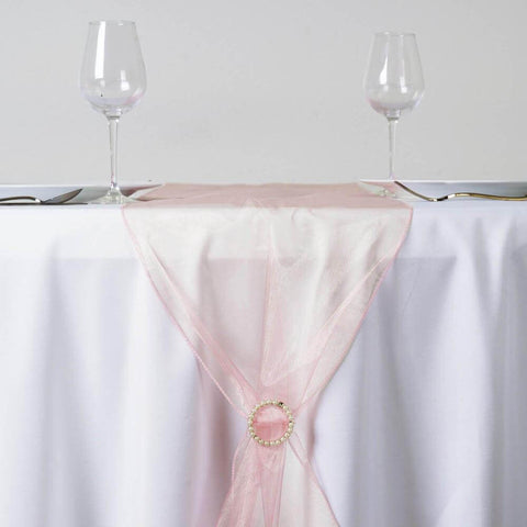 Blush Organza Table Runner