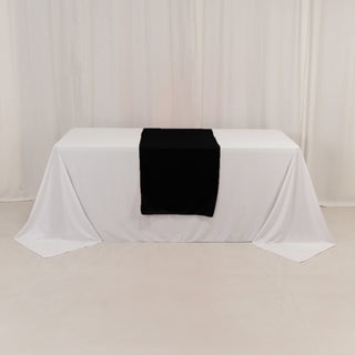 <h3 style="margin-left:0px;"><span style="background-color:transparent;color:#1d1f25;">Stunning Black Wide Polyester Table Runner</span>