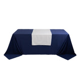 Navy tablecloth with white overlay on a plain backdrop #whtbkgd