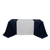 Wide Polyester 36x72inch Table Runner White - Durable Trade Show Table Linen#whtbkgd