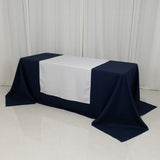 Wide Polyester 36x72inch Table Runner White - Durable Trade Show Table Linen