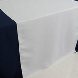 Wide Polyester 36x72inch Table Runner White - Durable Trade Show Table Linen