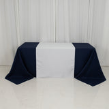 Wide Polyester 36x72inch Table Runner White - Durable Trade Show Table Linen