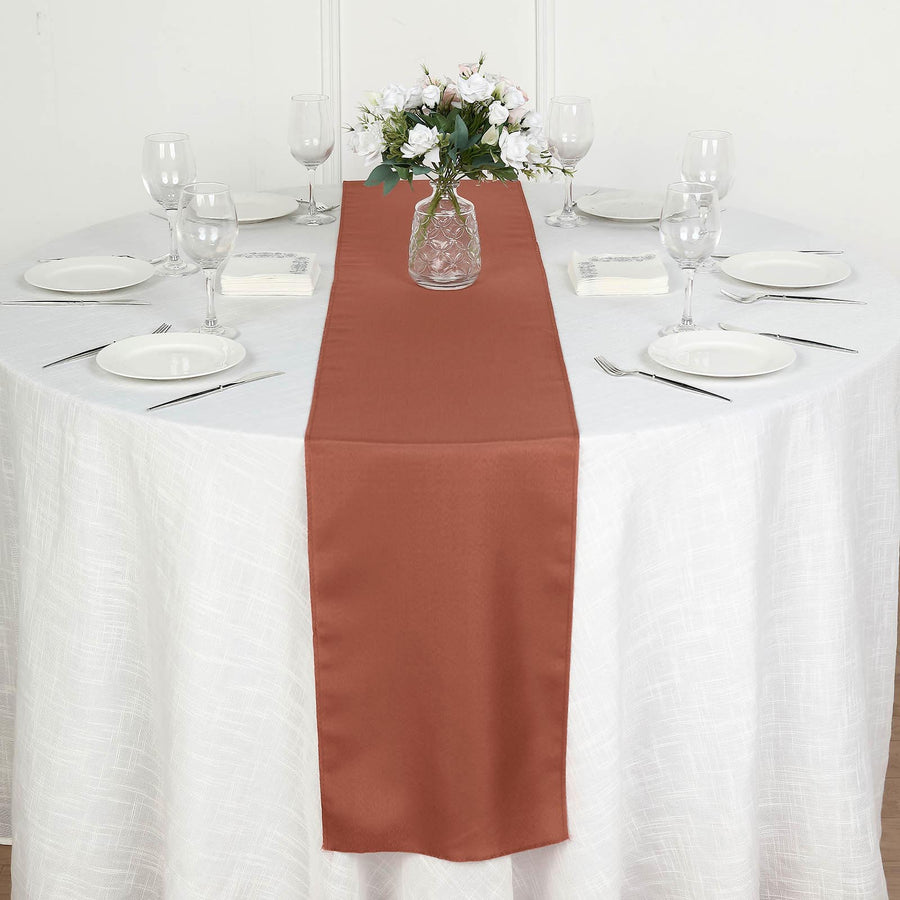  Terracotta (Rust) Polyester Table Runner