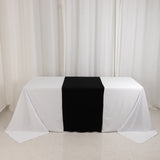 Black Wide Premium Polyester Table Runner, Printable Sublimation Blank Banner