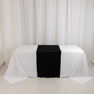 <h3 style="margin-left:0px;"><strong>Premium Black Wide Polyester Table Runner</strong>