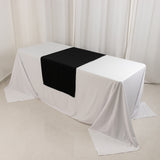 Black Wide Premium Polyester Table Runner, Printable Sublimation Blank Banner