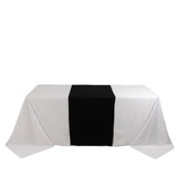 Black Wide Premium Polyester Table Runner, Printable Sublimation Blank Banner#whtbkgd