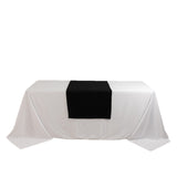 Black Wide Premium Polyester Table Runner, Printable Sublimation Blank Banner