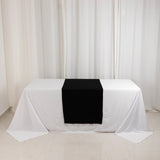 Black Wide Premium Polyester Table Runner, Printable Sublimation Blank Banner