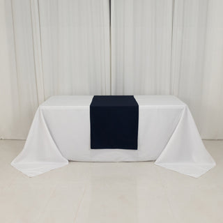 <h3 style="margin-left:0px;"><strong>Premium Navy Blue Wide Polyester Table Runner</strong>